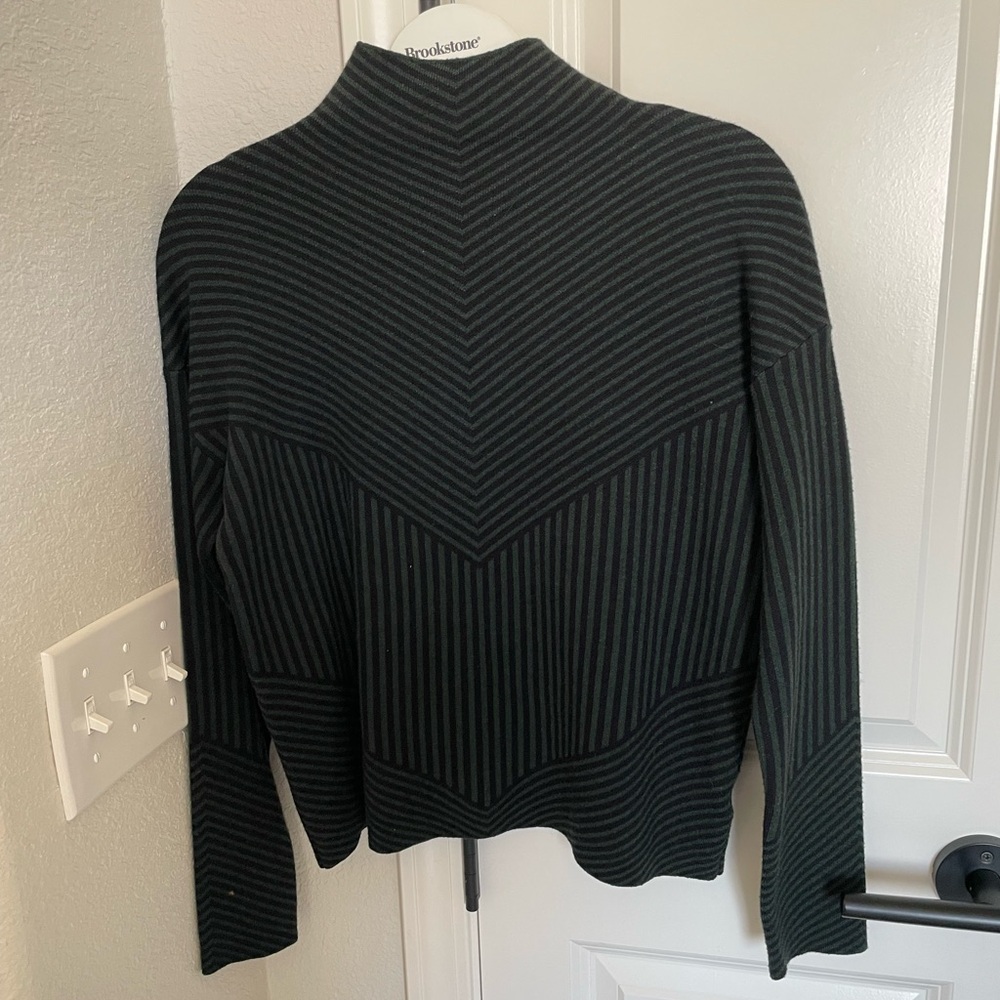 COPY - Tahari brand sweater. Size Medium. Green and black stripe.